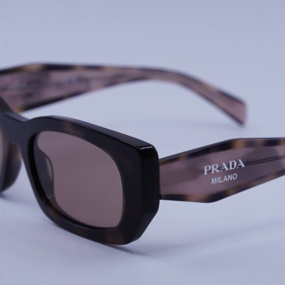 Prada PRB05S 23A60B Sunglasses Mauve Havana Rectangle Frame - Picture 9 of 11